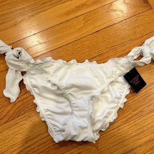 Victoria secret size S white ruffle swim suit bottom